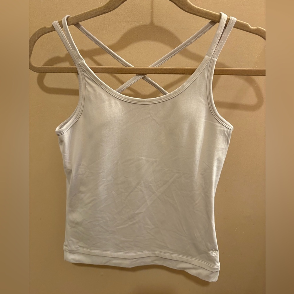 TORY BURCH TORY SPORT Strappy Tank Top in Off White Size Small